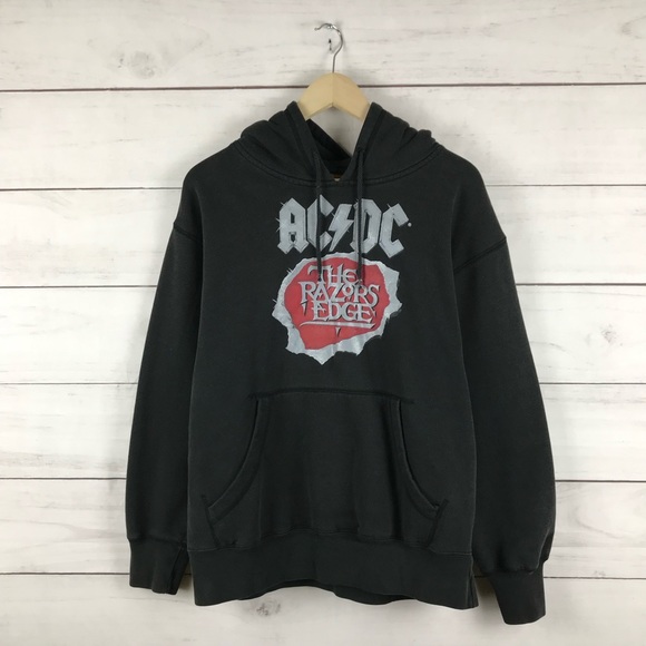 Vintage | Tops | Vintage Acdc The Razors Edge Band Hoodie | Poshmark